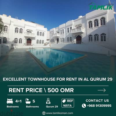 Excellent Townhouse for Rent in Al Qurum 29 | REF 165TA