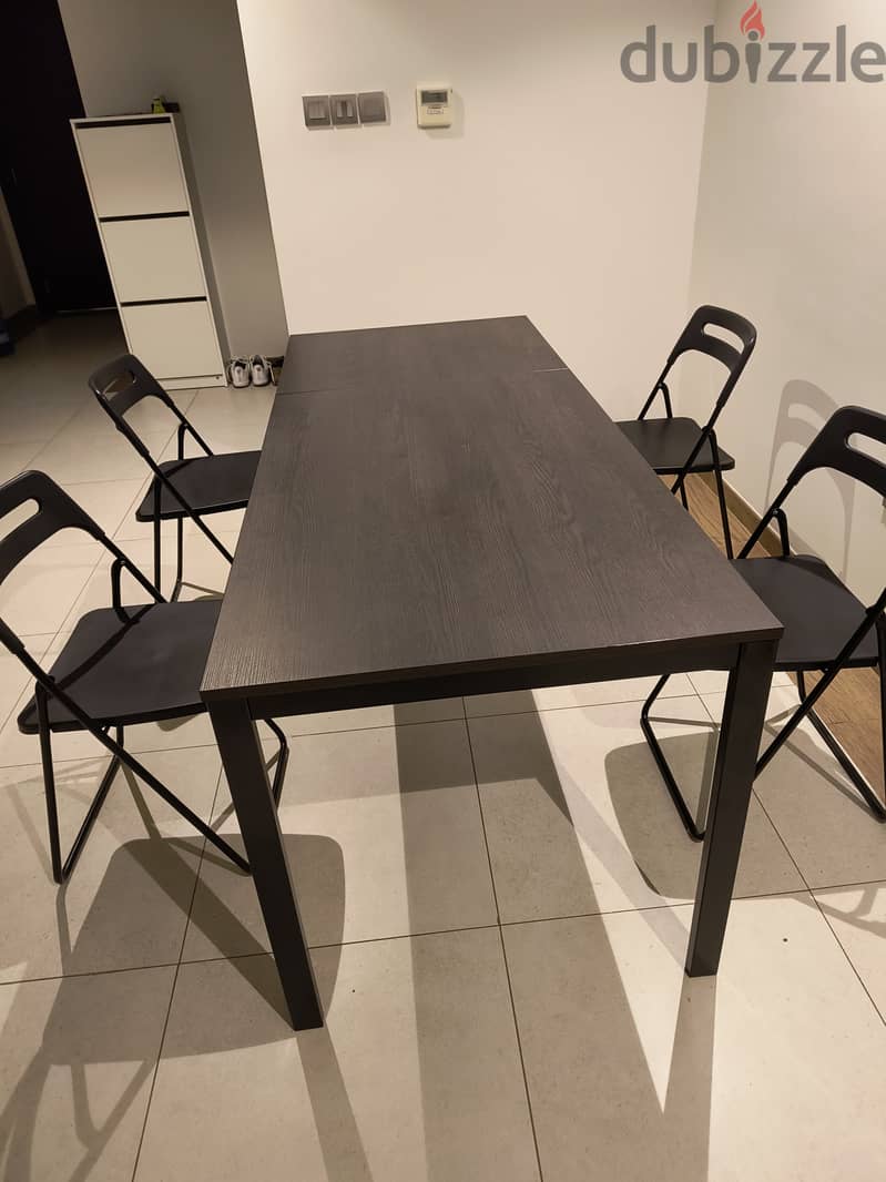 IKEA dining table & 4 Nos. chairs 0