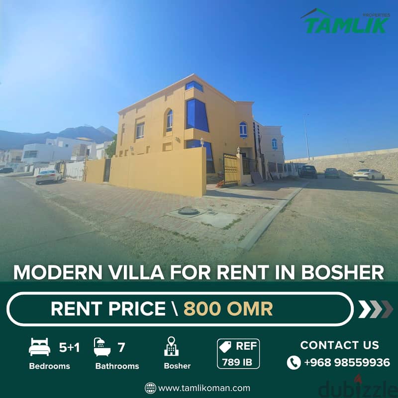 Modern Villa for Rent in Bosher | REF 789iB 0