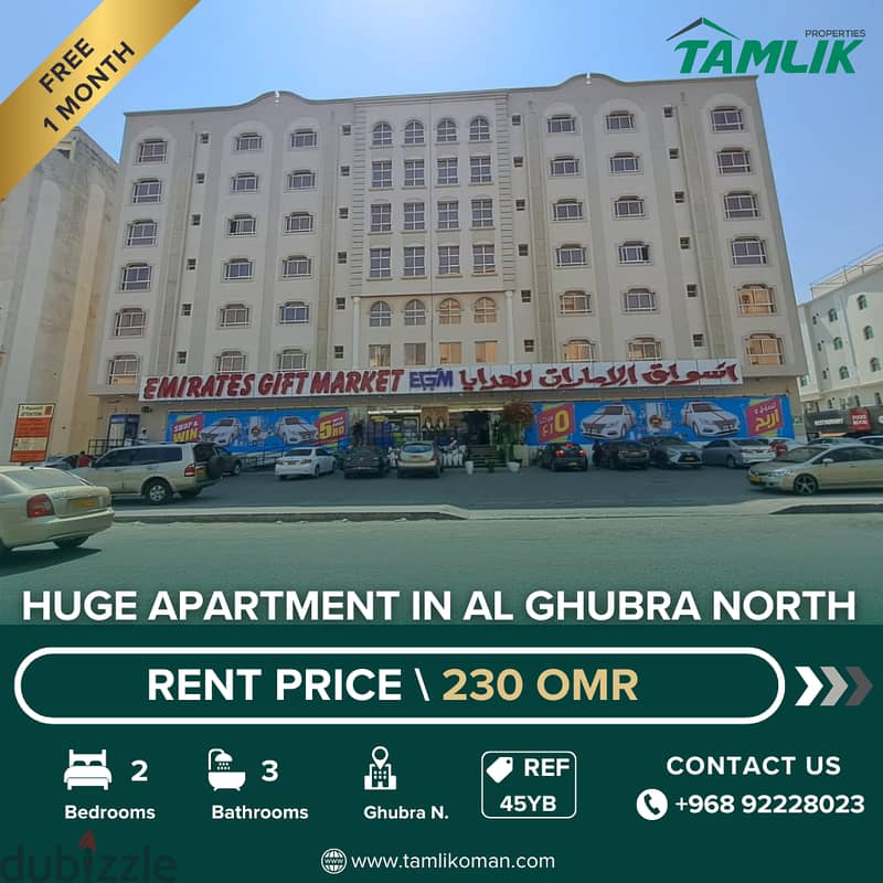 Huge Apartment for Rent in Al Ghubra North |REF 45YB 0