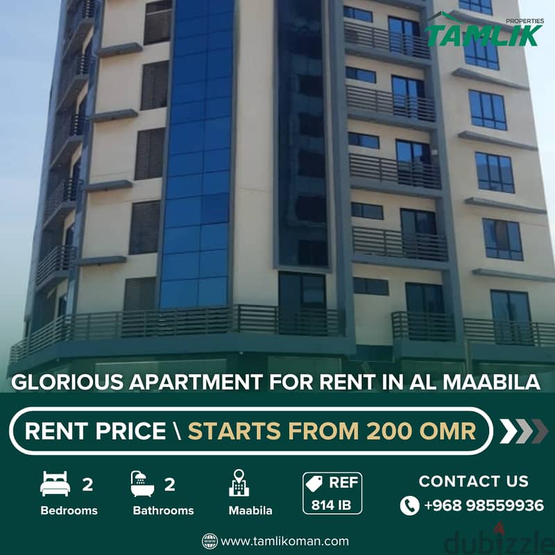 Glorious Apartment for Rent in Al Maabila | REF 814iB 0