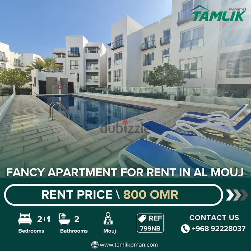 Fancy Apartment for Rent in Al Mouj | REF 799NB 0