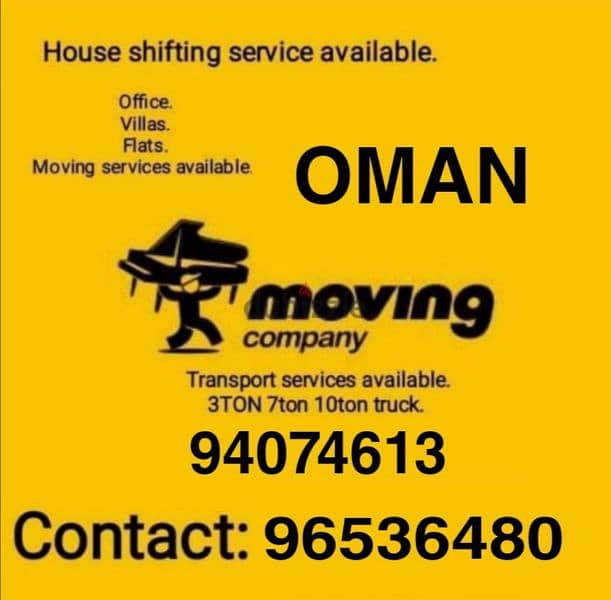 HOUSE MOVING & PACKING TRANSPORT SERVICE OMAN 0