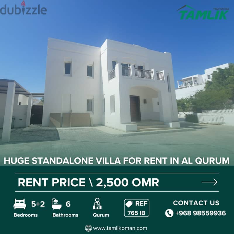 Huge Standalone Villa for Rent in Al Qurum | REF 765iB 0