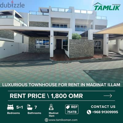 Luxurious Townhouse for Rent in Madinat illam | REF 754TB