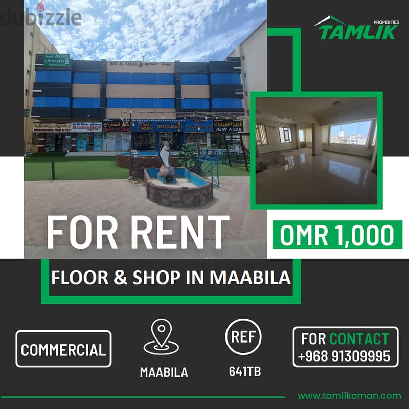 Commercial Floor & Shop for Rent in Al Maabila | REF 641TB 0