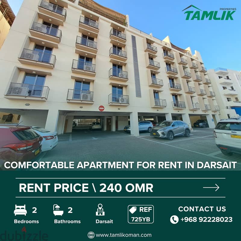 Comfortable Apartment for Rent in Darsait | REF 725YB 0