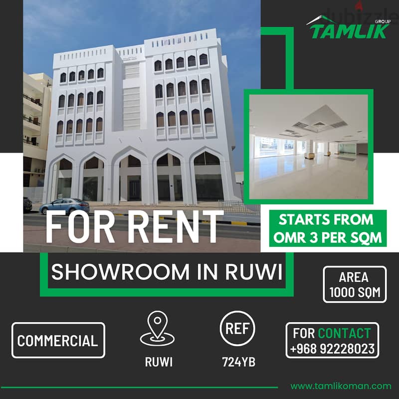 Showroom for Rent in Ruwi |REF 724YB 0