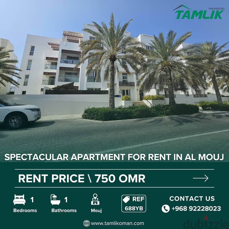 Spectacular Apartment for Rent in Al Mouj | REF 688YB 0