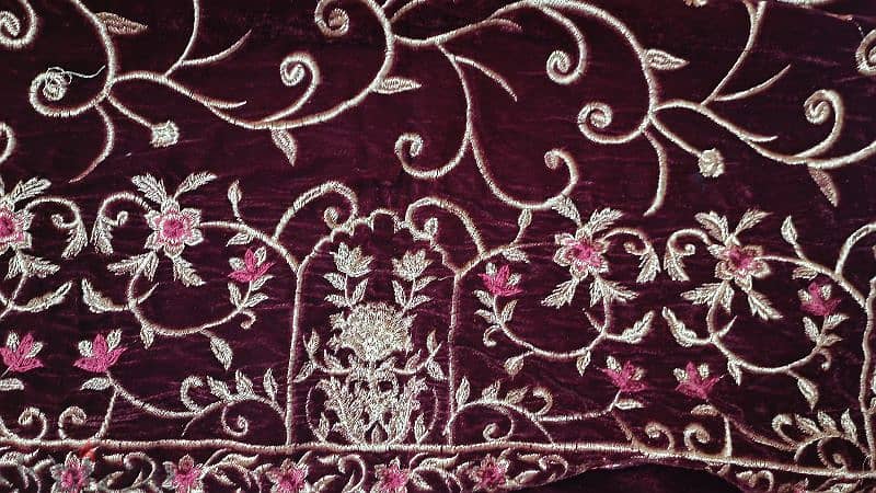 Velvet Embroidery Shawl 3