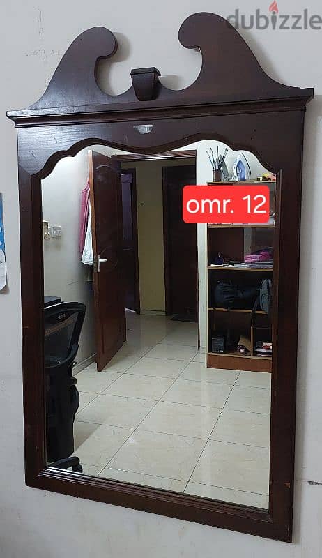 Big mirror with solid wooden frame for sale 0