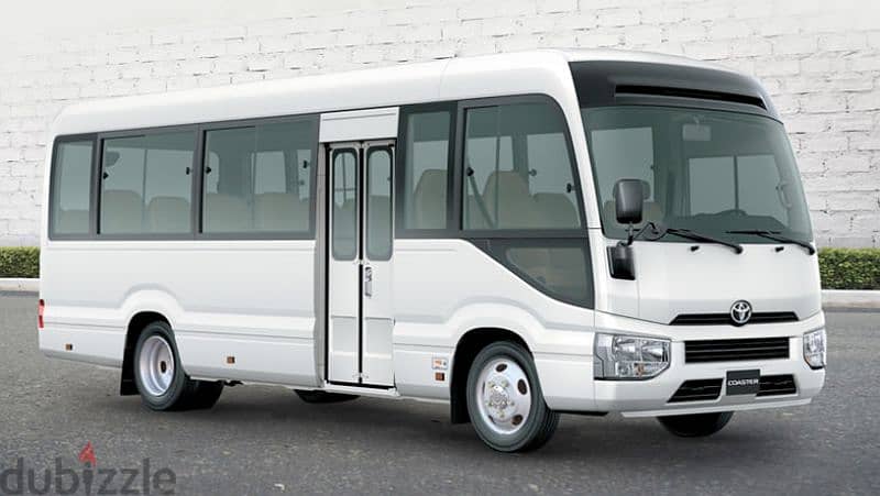 available Toyota coaster ( 2023 ) bus for rent 1