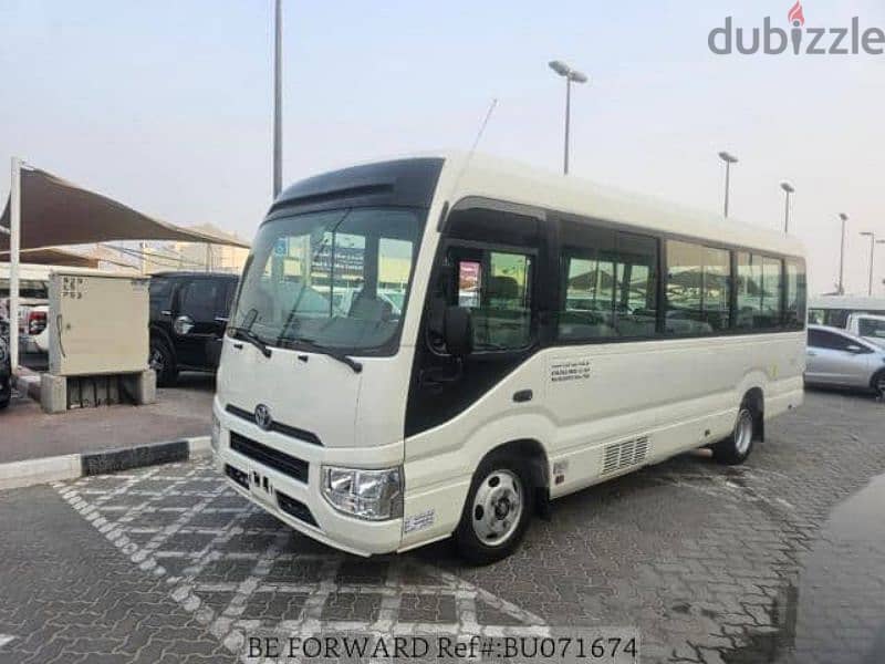 available Toyota coaster ( 2023 ) bus for rent 2