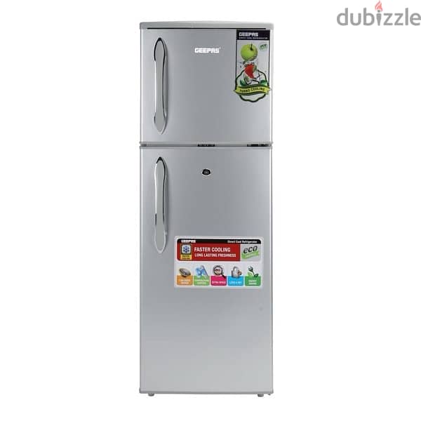 GEEPAS DOUBLE DOOR REFRIGERATOR 180L 0