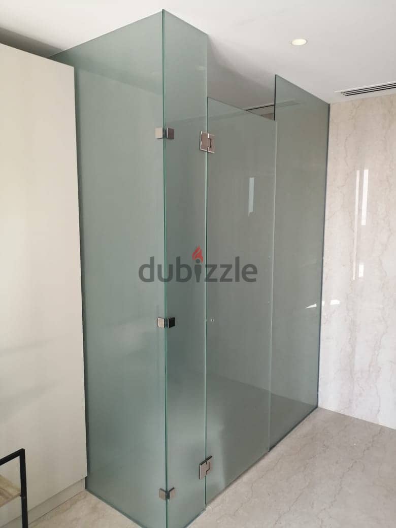 glass work glass partiob and aluminium work and upvc wood work costom 2