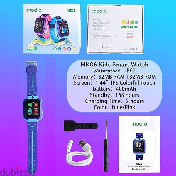 Model modio mk06 SIM support smart watch  Water proof 0