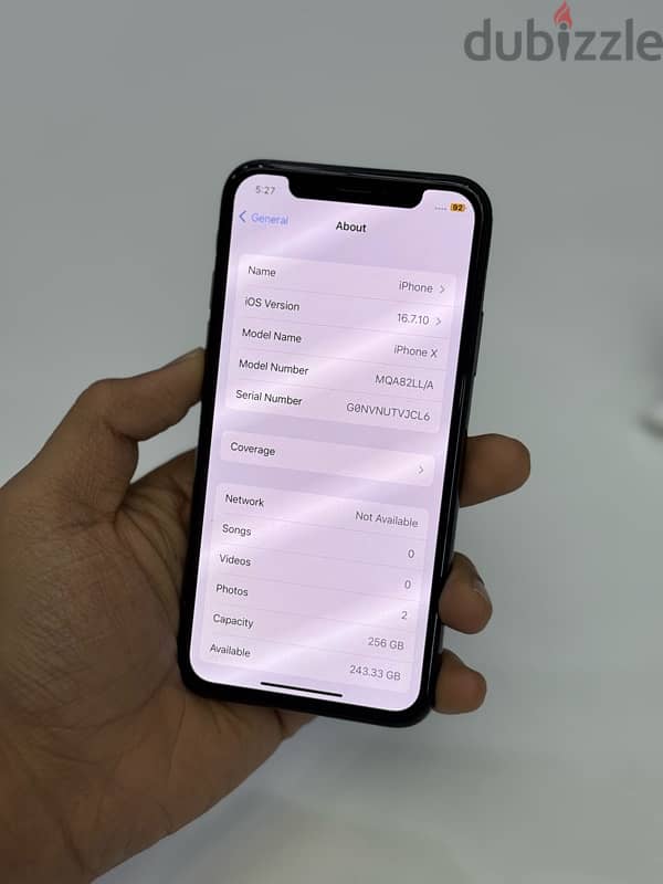 iPhone x 256GB battery 95% only 1 stock available best price 2