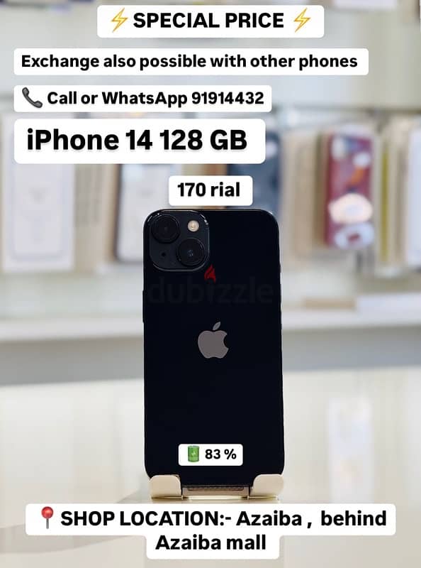 iPhone 14 128Gb- Good condition -no complaints 0