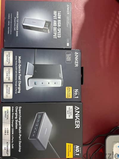 Sealed anker Gan prime chargers 200W and 240W , Power bank 140w 24K