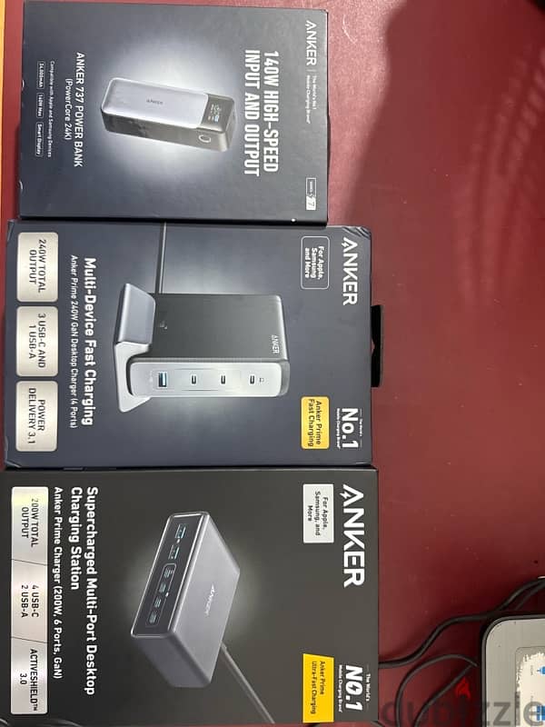 Sealed anker Gan prime chargers 200W and 240W , Power bank 140w 24K 0