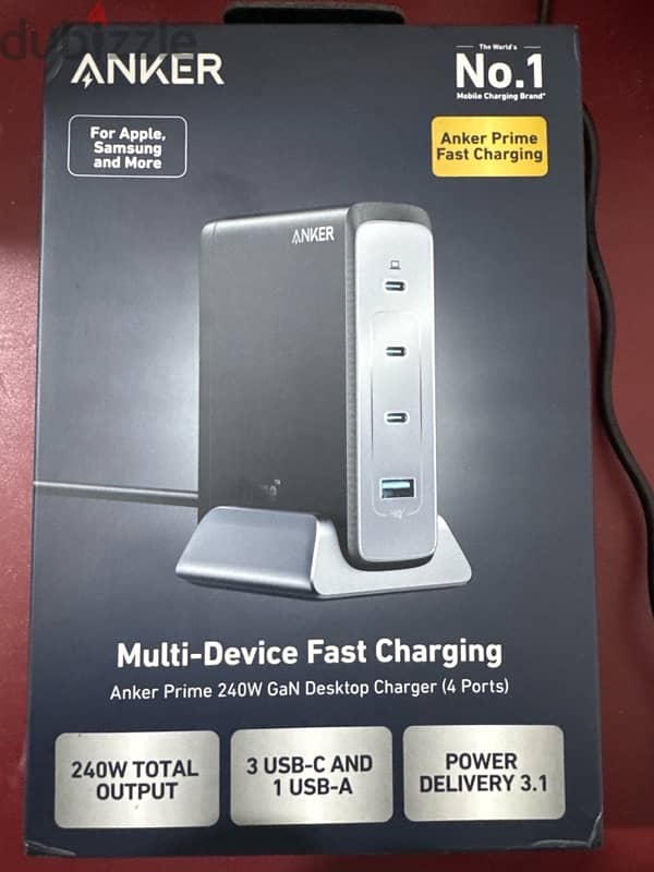 Sealed anker Gan prime chargers 200W and 240W , Power bank 140w 24K 2