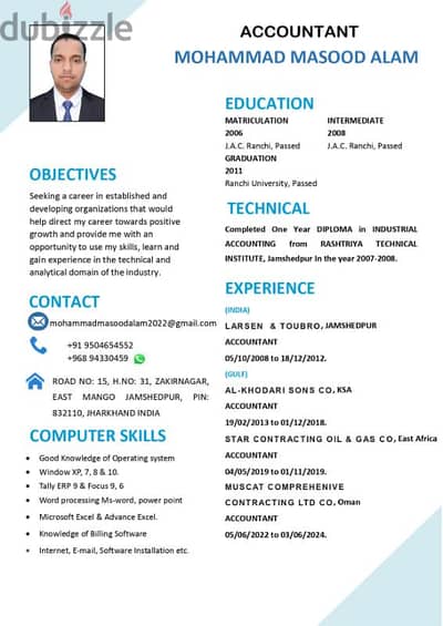 Accountant with 12 years Experience