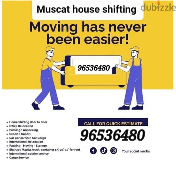 Muscat To Salalah Transport And House Moving Services 0