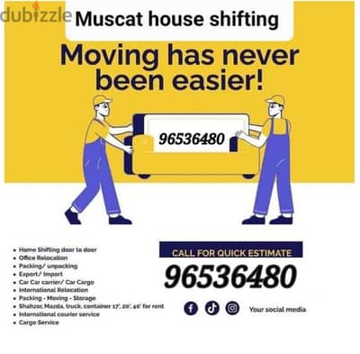 Transport Muscat To Salalah house office villa Moving