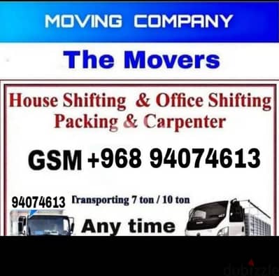 Profesional Mover Carpenter House villa Office shifting furniture fix