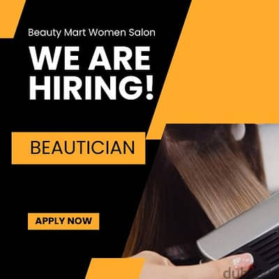 female beautician job vacancy available