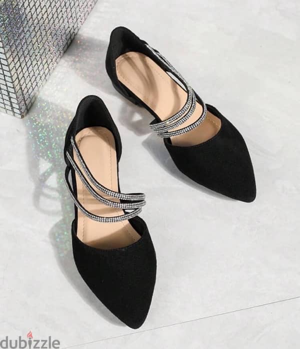 Brand New Crystal Flat Mule - Size 40 3