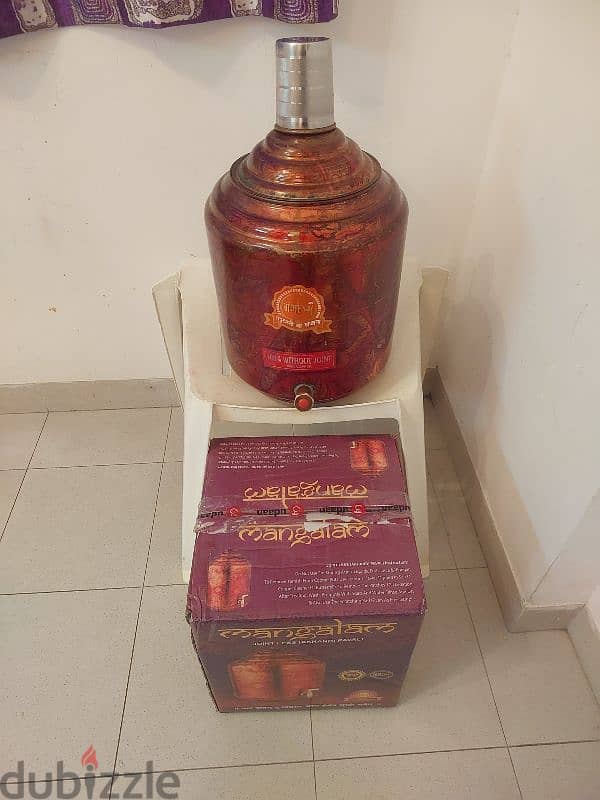 copper water pot 15 ltr big. pure copper without joint,good for health 0