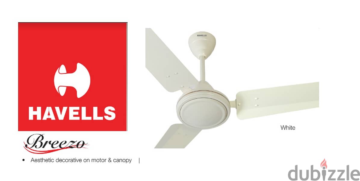 Ceiling fan -New -Havells- 1400mm -Good Performance with no sound 2