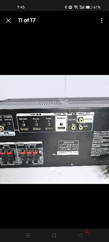 Vintage DEN0N AVR 1513 with remote 10