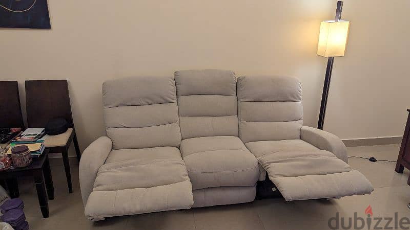 3-Seater Fabric Recliner 0