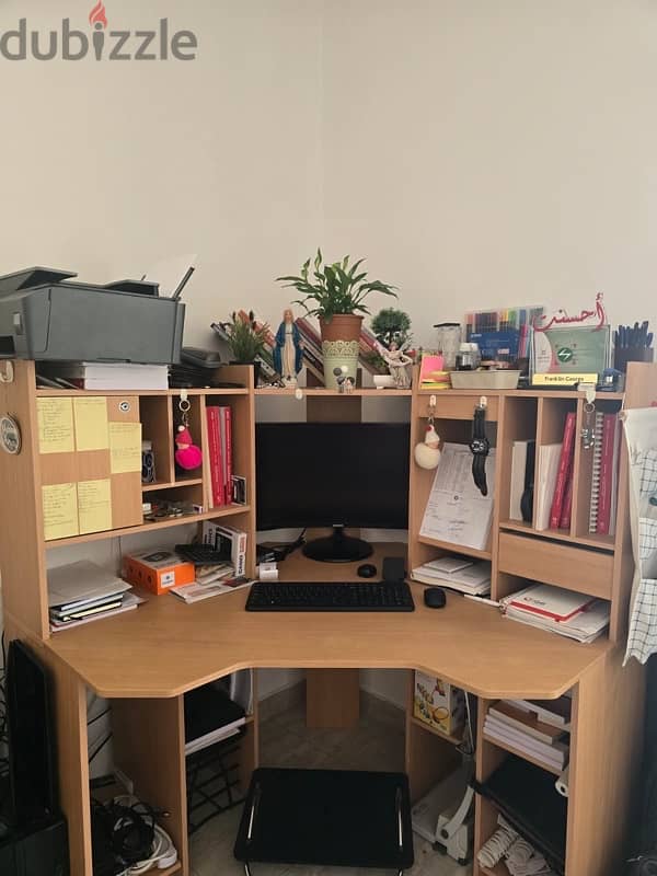 Corner Study Desk / Table- Expat leaving Oman 0