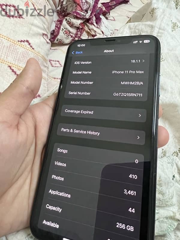 Iphone 11 pro max 256GB 7