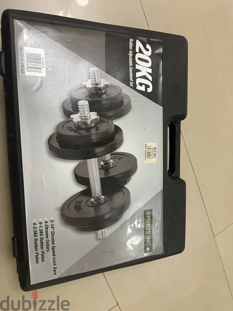 Rubber adjustable Dumbbell 1