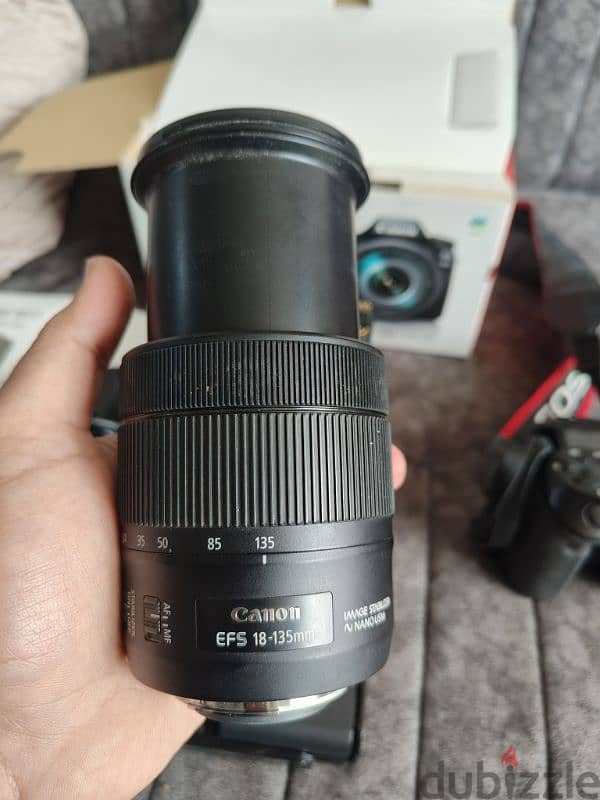 كاميرا canon 80d شبه جديدة استخدام بسيط مع عدسه 18•135 ممتازة 5