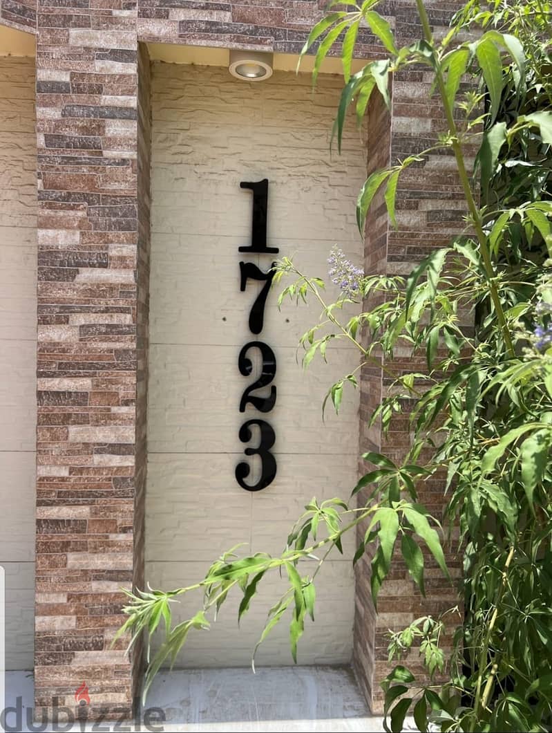 3D house number sign 0