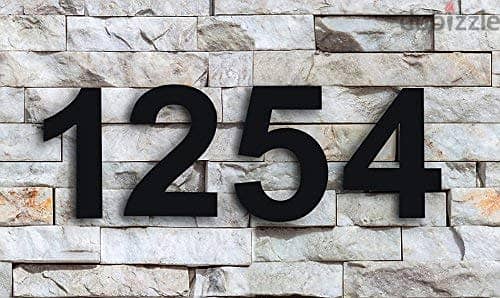 3D house number sign 3