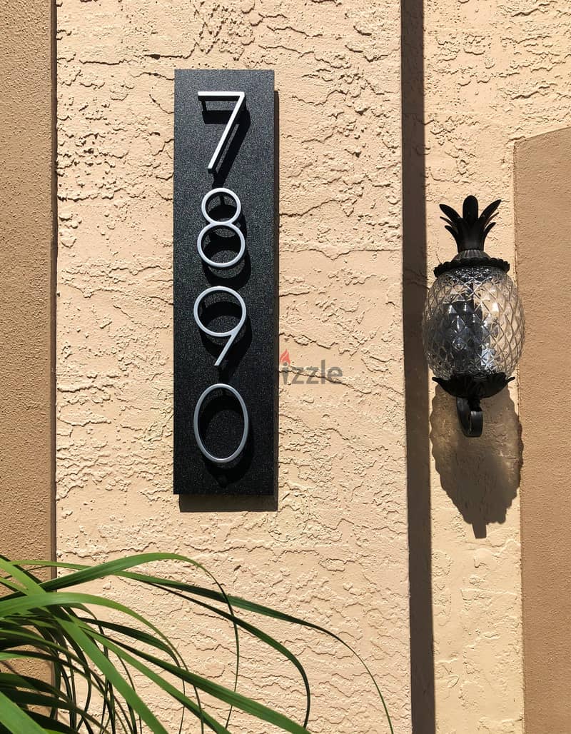 3D house number sign 4