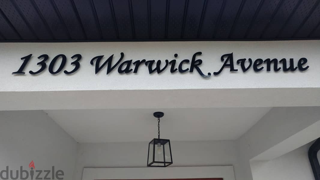 3D house number sign 5