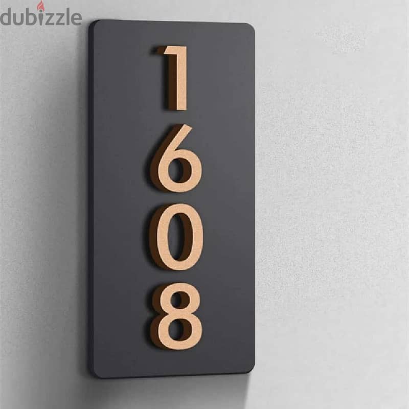 3D house number sign 12