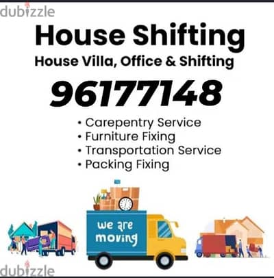 House shiffting office shiffting furniture fixing transport