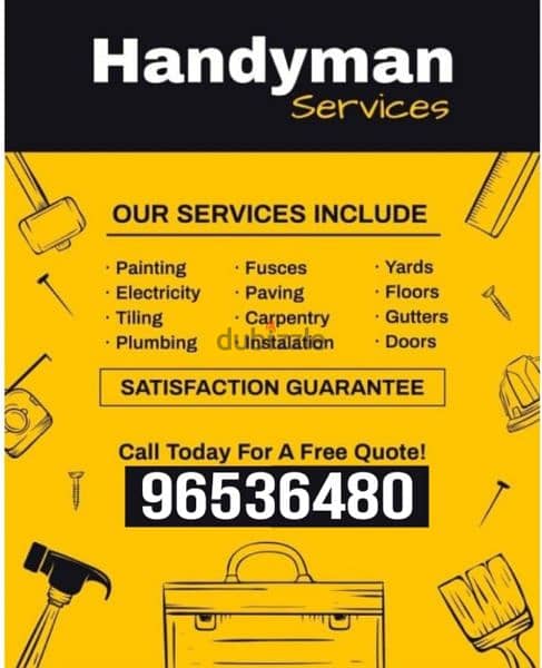 ALL KINDS OF HOME MAINTENANCE SERVICES AVAILABLE 24 HR SERVICES 0