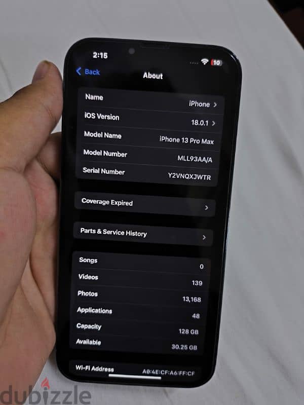 iphone 13 pro max  128 gb 78  battery health 0