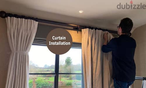 fix curtains and frame clock photo tv stand etc