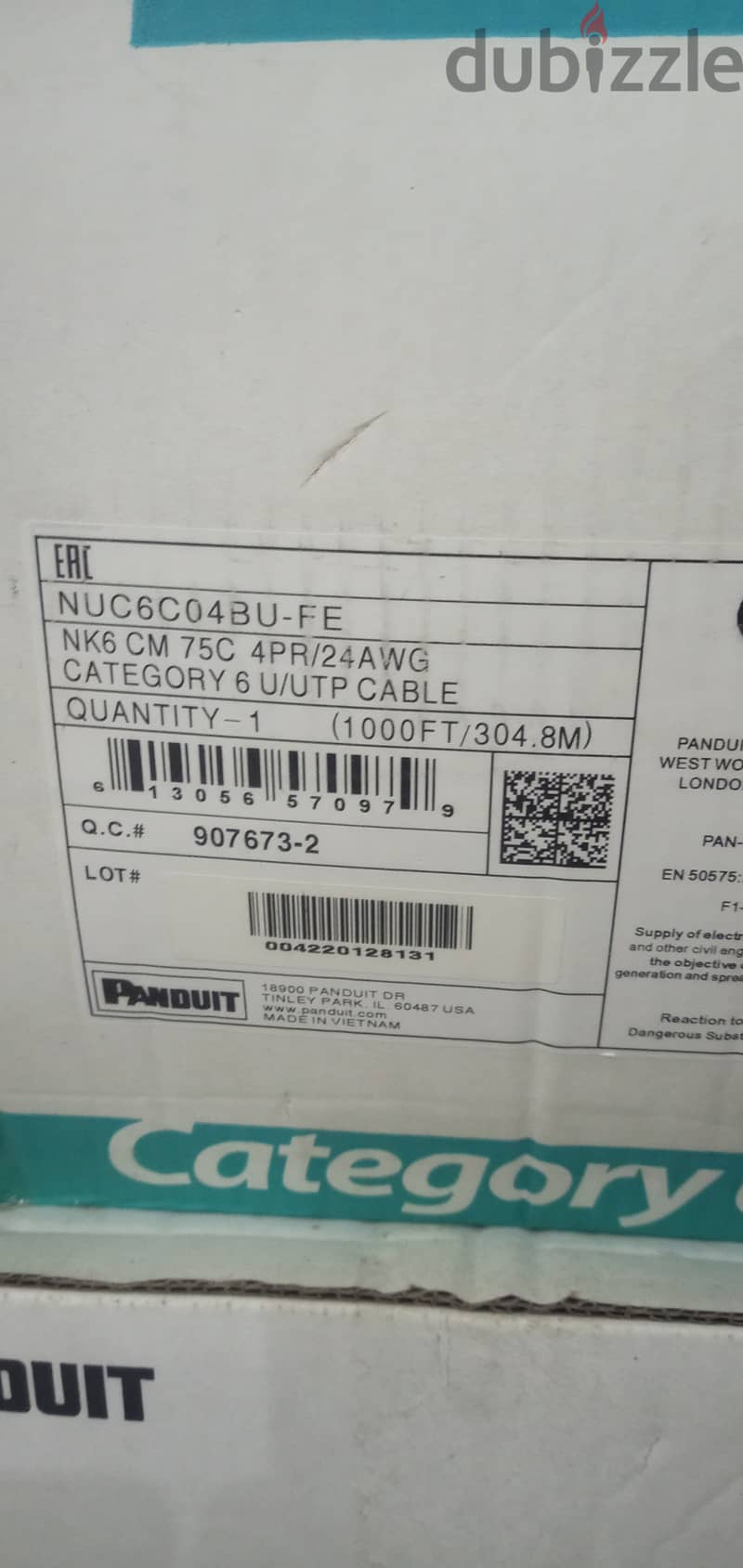 Panduit NETKEY CAT6 24 AWG Blue Cable 305 Mts 1