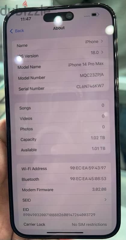 iphone 14 pro max 1tb 0